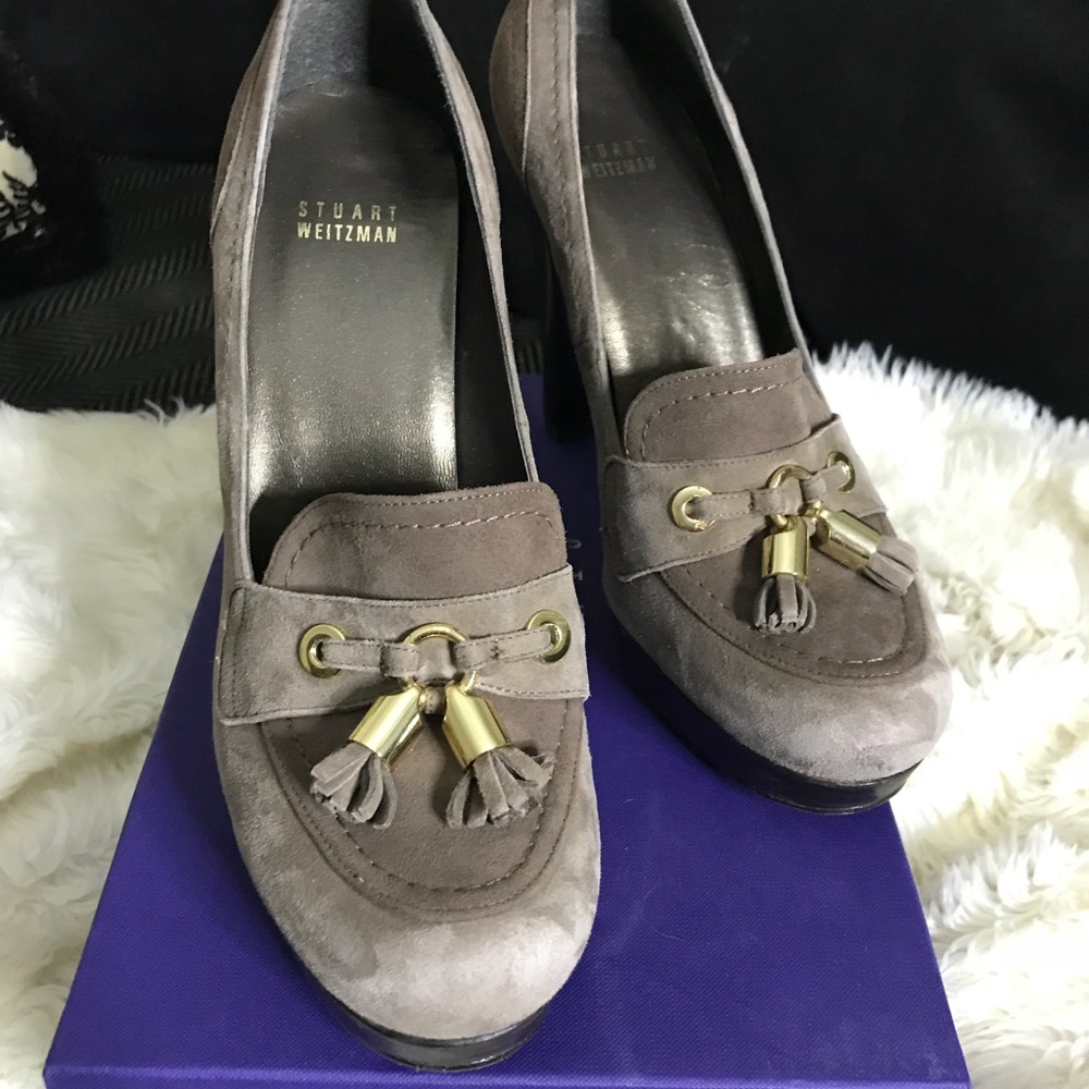 Authentic Stuart Weitzman Tassup Platform Pumps - image 3